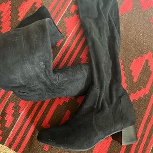 Faux black suede Naturalizer over the knee boot, size 8.5
